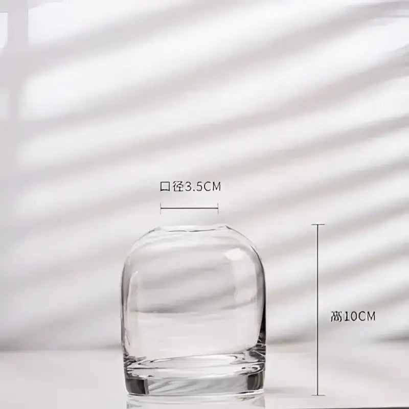 European gray gradient glass flower vase set living room decor