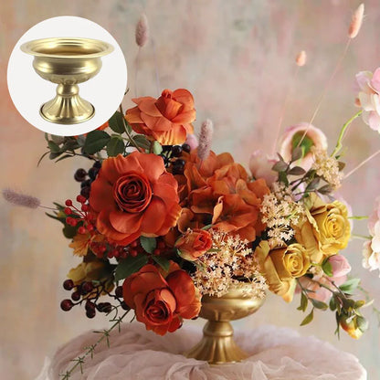 DecorBites™ Elegant Metal Flower Vase Candle Holders