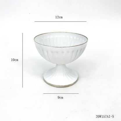 DecorBites™ Elegant Metal Flower Vase Candle Holders
