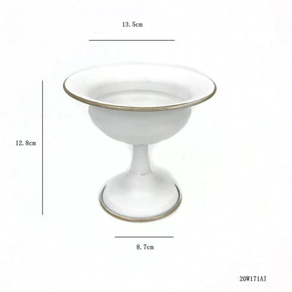 DecorBites™ Elegant Metal Flower Vase Candle Holders