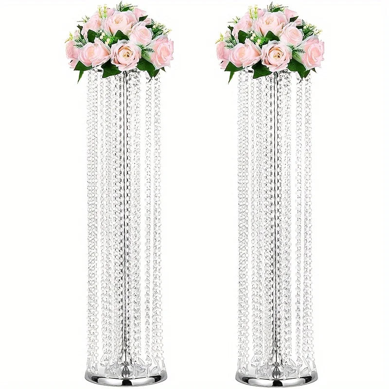 DecorBites™ Elegant Metal Vases for Wedding Decor