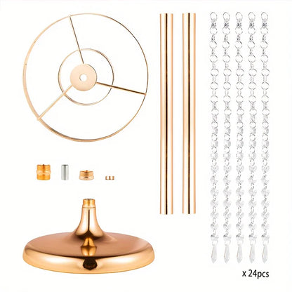 DecorBites™ Elegant Metal Vases for Wedding Decor