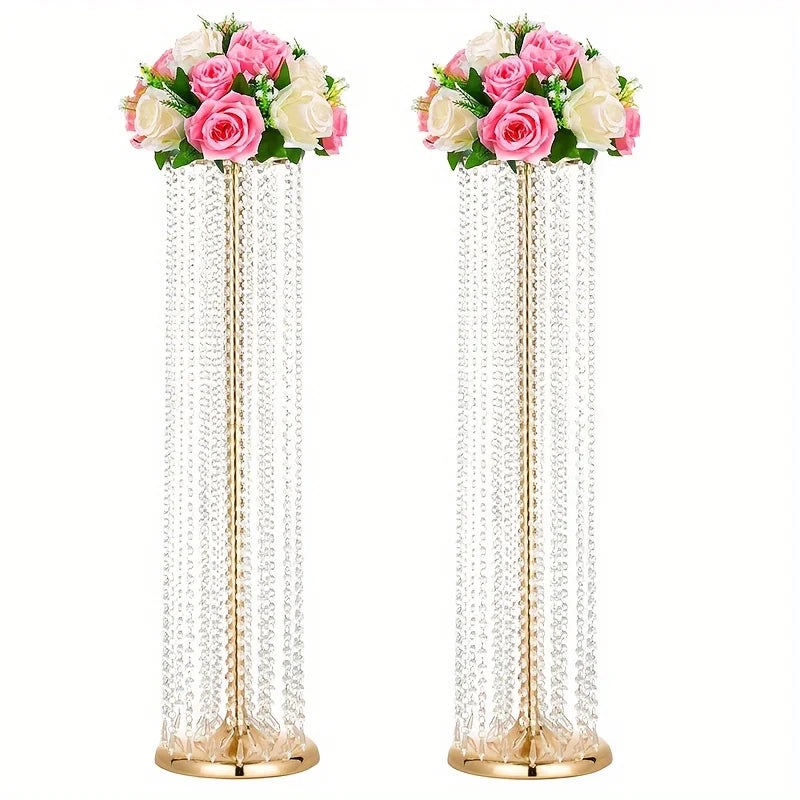 DecorBites™ Elegant Metal Vases for Wedding Decor