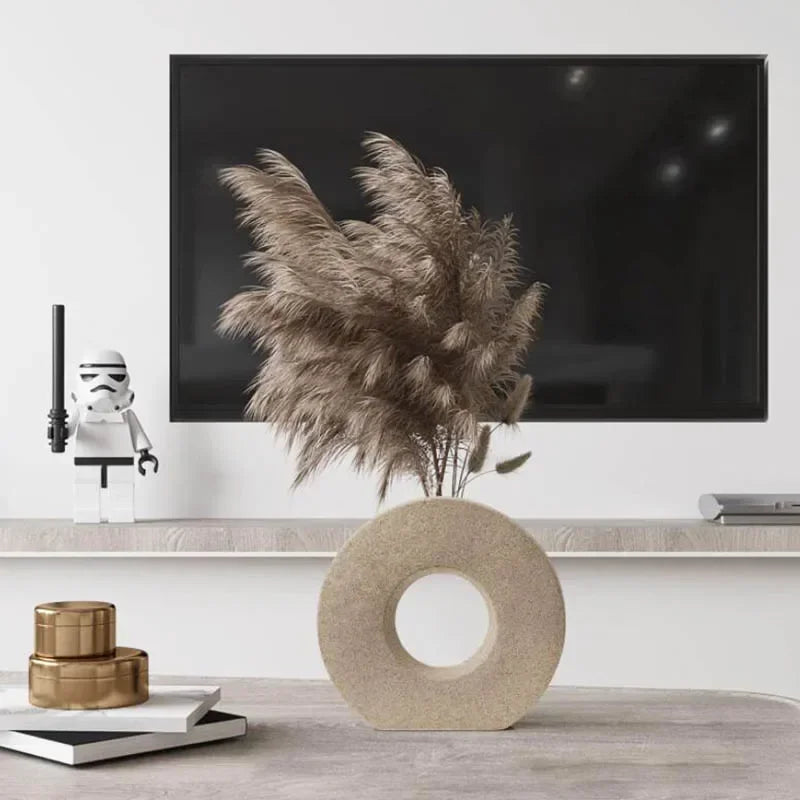 DecorBites™ Elegant Nordic Matte Flower Vase Décor