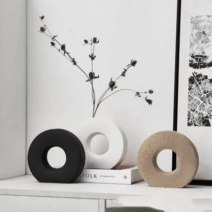 DecorBites™ Elegant Nordic Matte Flower Vase Décor