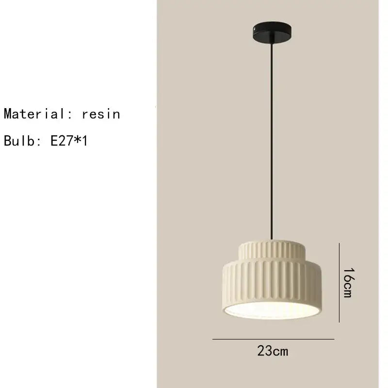 elegant resin sage green ribbed pendant light dining room