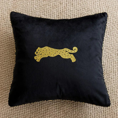 embroidered black & white cushion cover living room pillow