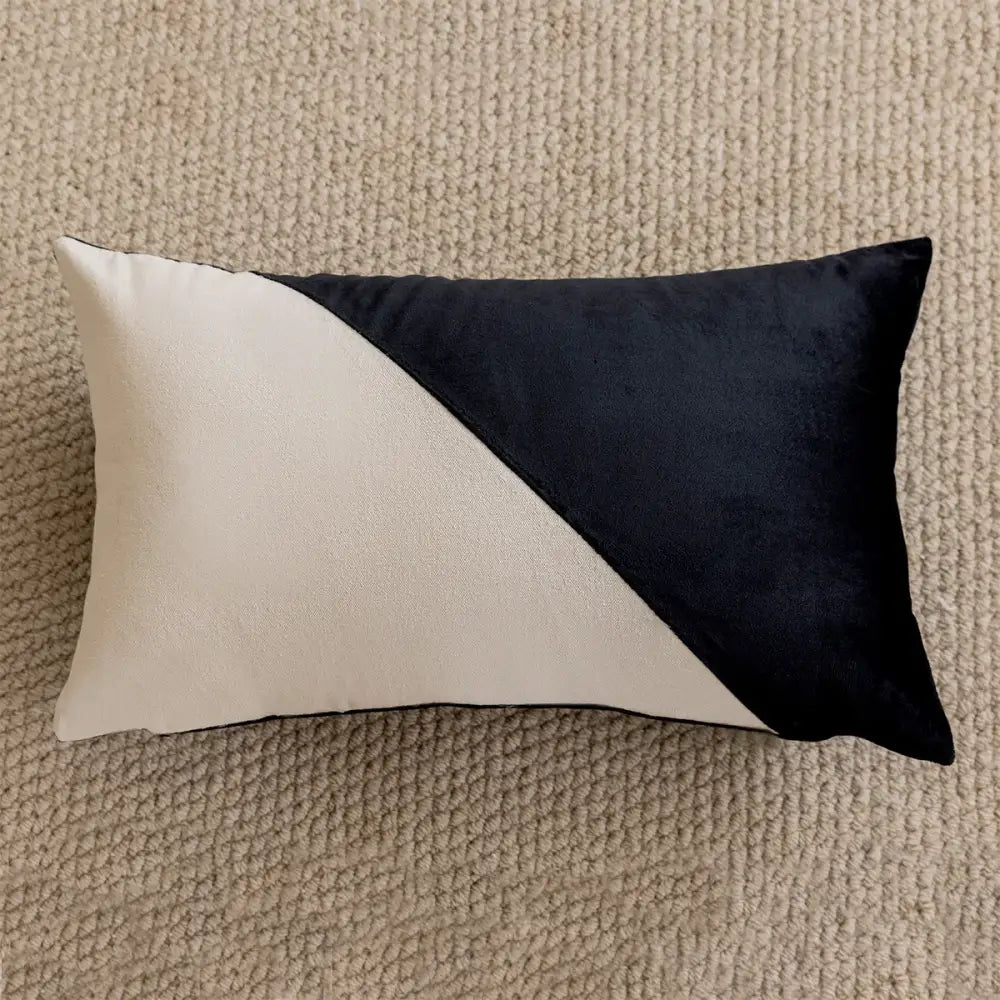 embroidered black & white cushion cover living room pillow