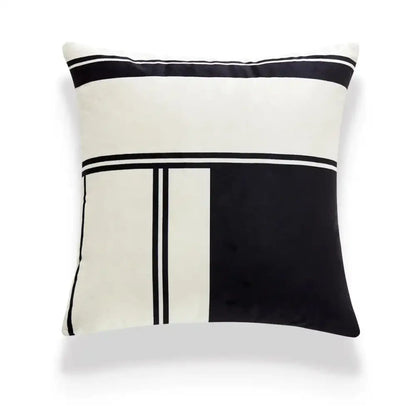 embroidered black & white cushion cover living room pillow