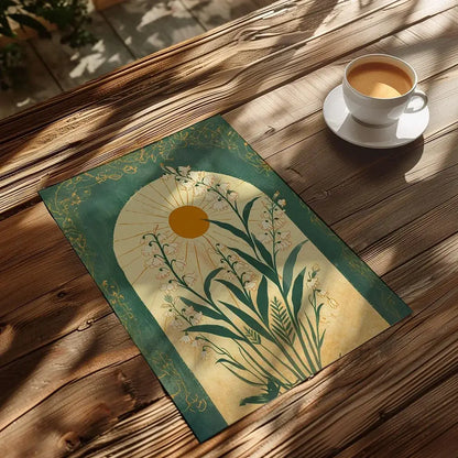 Emerald green lily botanical wall art – living room framed print