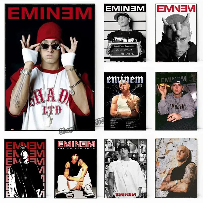 Modern eminem canvas wall art bedroom decor