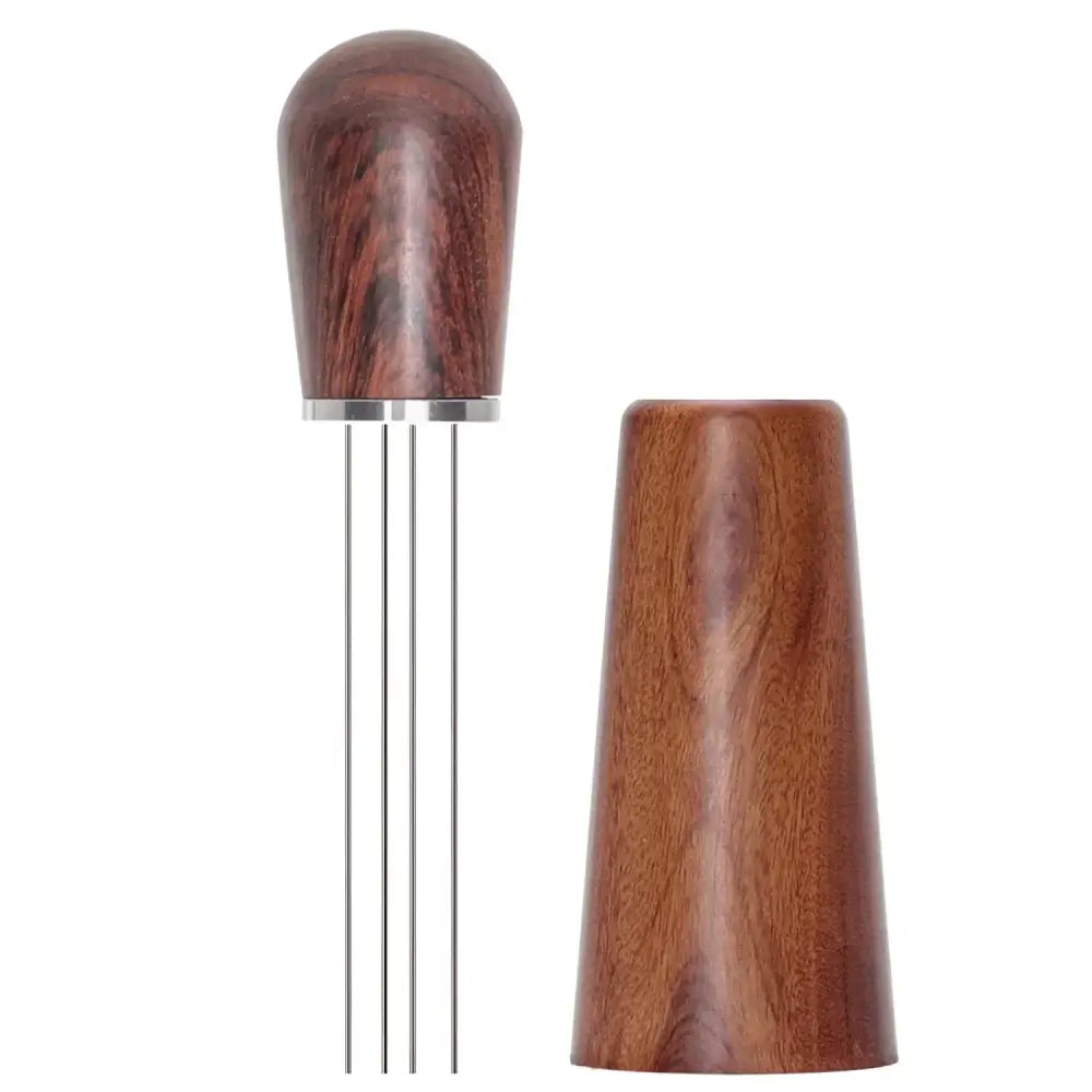 espresso stirrer wood and metal kitchen distribution tool