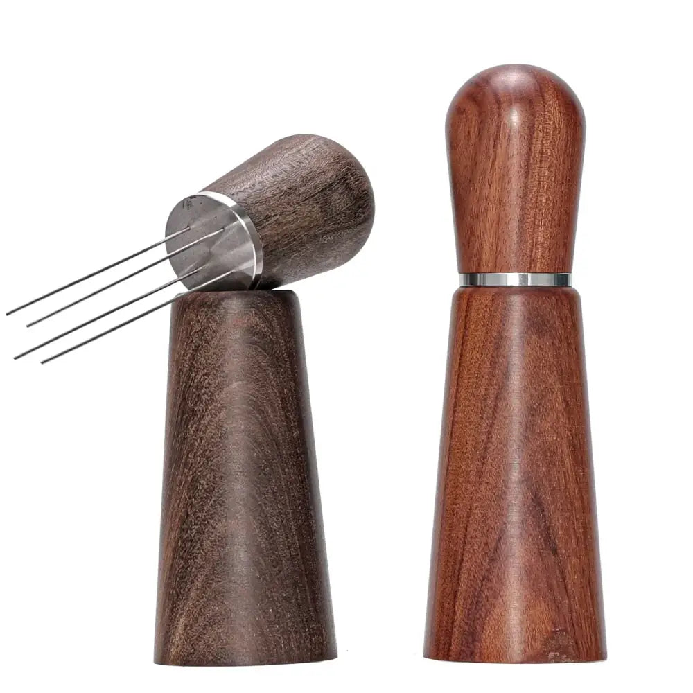 espresso stirrer wood and metal kitchen distribution tool