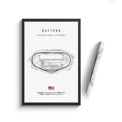 Minimalist black nürburgring circuit canvas wall art for living room