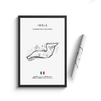 Minimalist black nürburgring circuit canvas wall art for living room