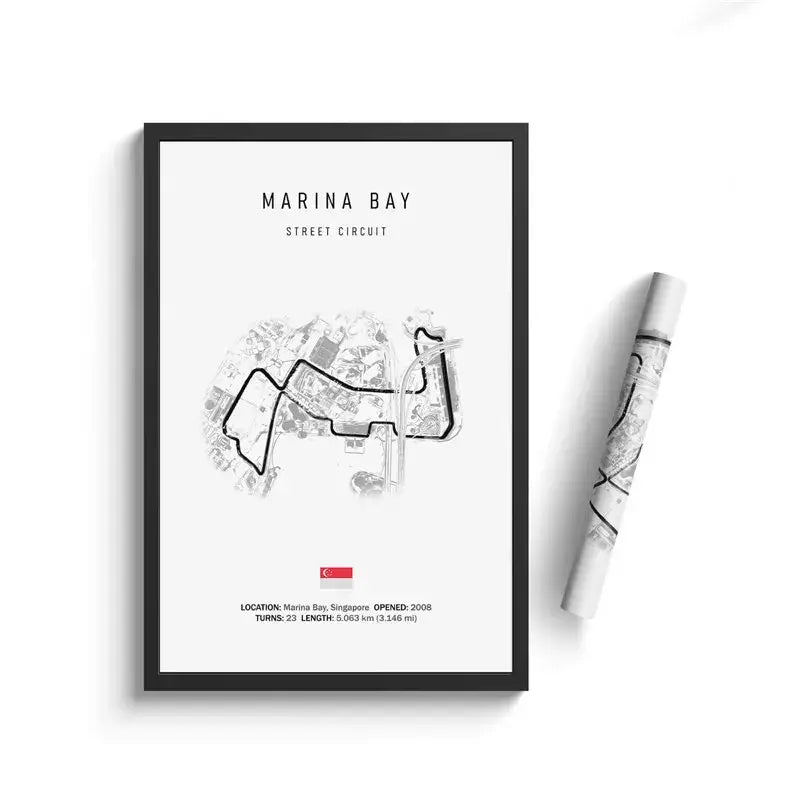 Minimalist black nürburgring circuit canvas wall art for living room