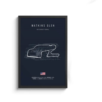 Minimalist black nürburgring circuit canvas wall art for living room