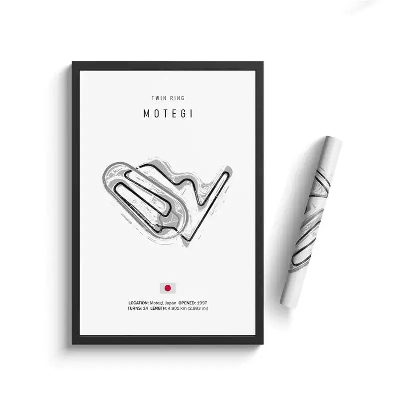 Minimalist black nürburgring circuit canvas wall art for living room
