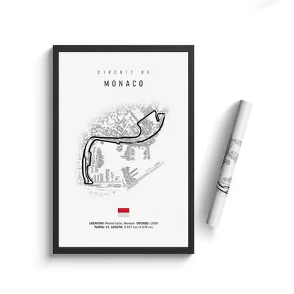 Minimalist black nürburgring circuit canvas wall art for living room