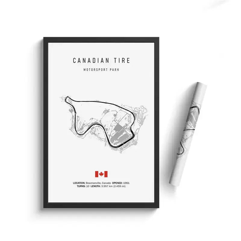 Minimalist black nürburgring circuit canvas wall art for living room