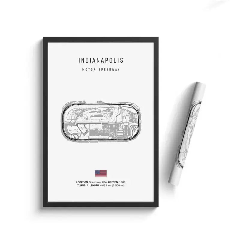 Minimalist black nürburgring circuit canvas wall art for living room