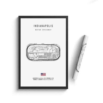 Minimalist black nürburgring circuit canvas wall art for living room
