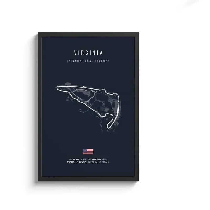 Minimalist black nürburgring circuit canvas wall art for living room