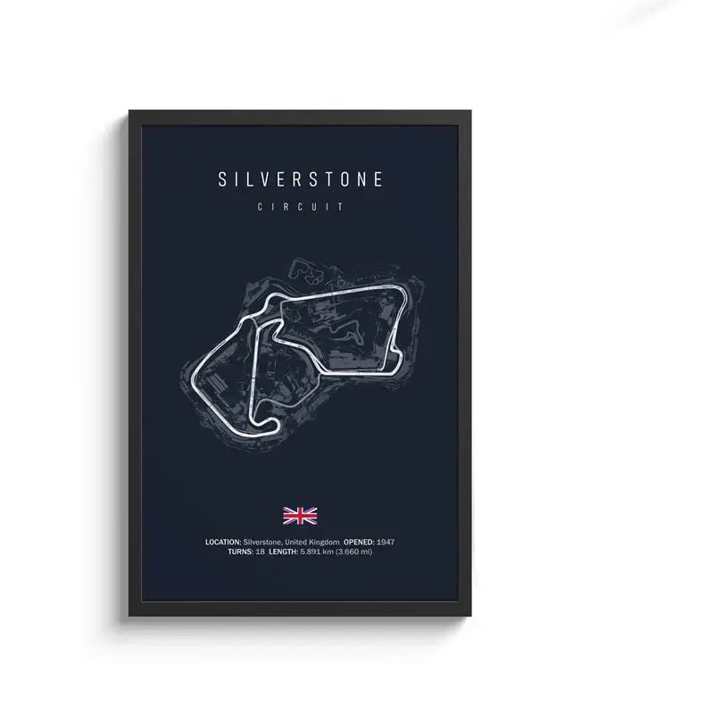 Minimalist black nürburgring circuit canvas wall art for living room