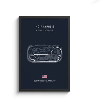 Minimalist black nürburgring circuit canvas wall art for living room