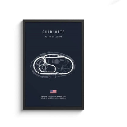 Minimalist black nürburgring circuit canvas wall art for living room
