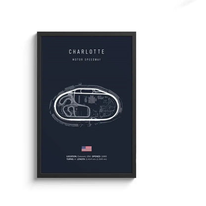 Minimalist black nürburgring circuit canvas wall art for living room