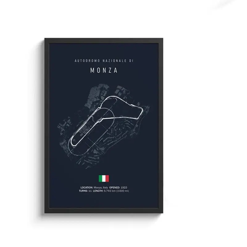 Minimalist black nürburgring circuit canvas wall art for living room