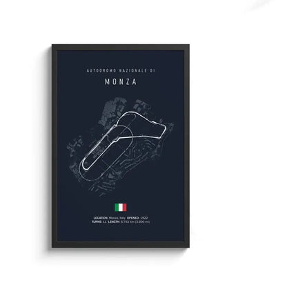 Minimalist black nürburgring circuit canvas wall art for living room