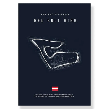 Modern blue and white paul ricard imola track canvas bedroom art