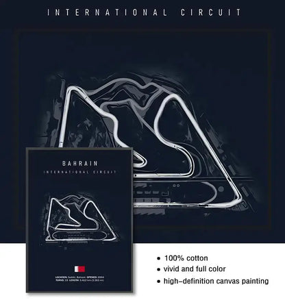 Circuit de la sarthe race track canvas wall art living room decor