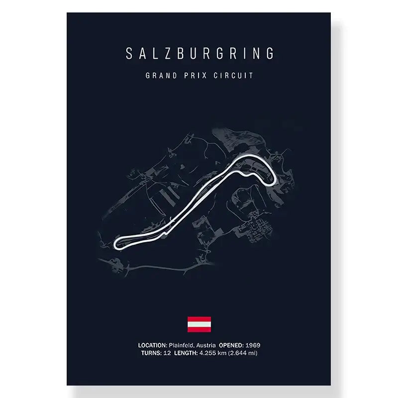 Circuit de la sarthe race track canvas wall art living room decor