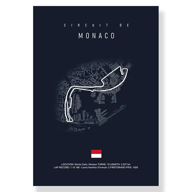 Circuit de la sarthe race track canvas wall art living room decor