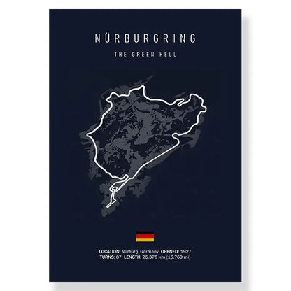 Monza italy f1 track circuit canvas wall art bedroom decor