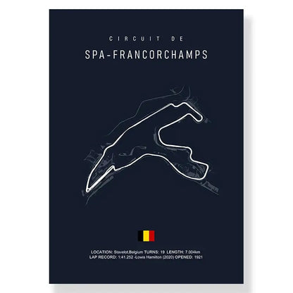 Monza italy f1 track circuit canvas wall art bedroom decor