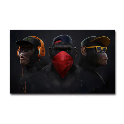 DecorBites™ Fashionable Monkey Wall Art - Premium Home Decor
