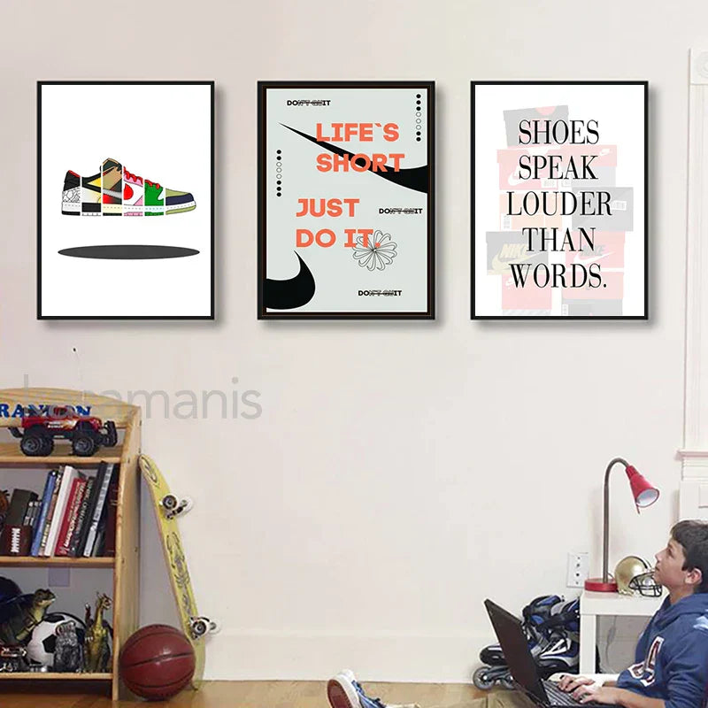 DecorBites™ Fashionable Sneaker Box Canvas Wall Art