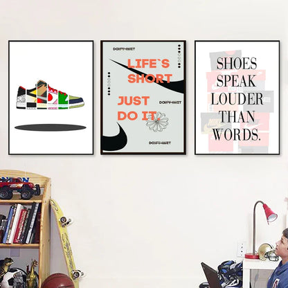 DecorBites™ Fashionable Sneaker Box Canvas Wall Art