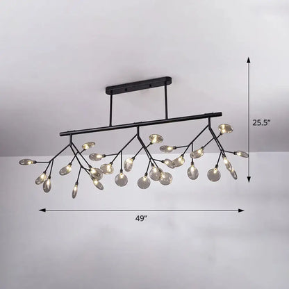 Modern black firefly pendant light dining room 110v-120v chandelier