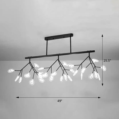 Modern black firefly pendant light dining room 110v-120v chandelier