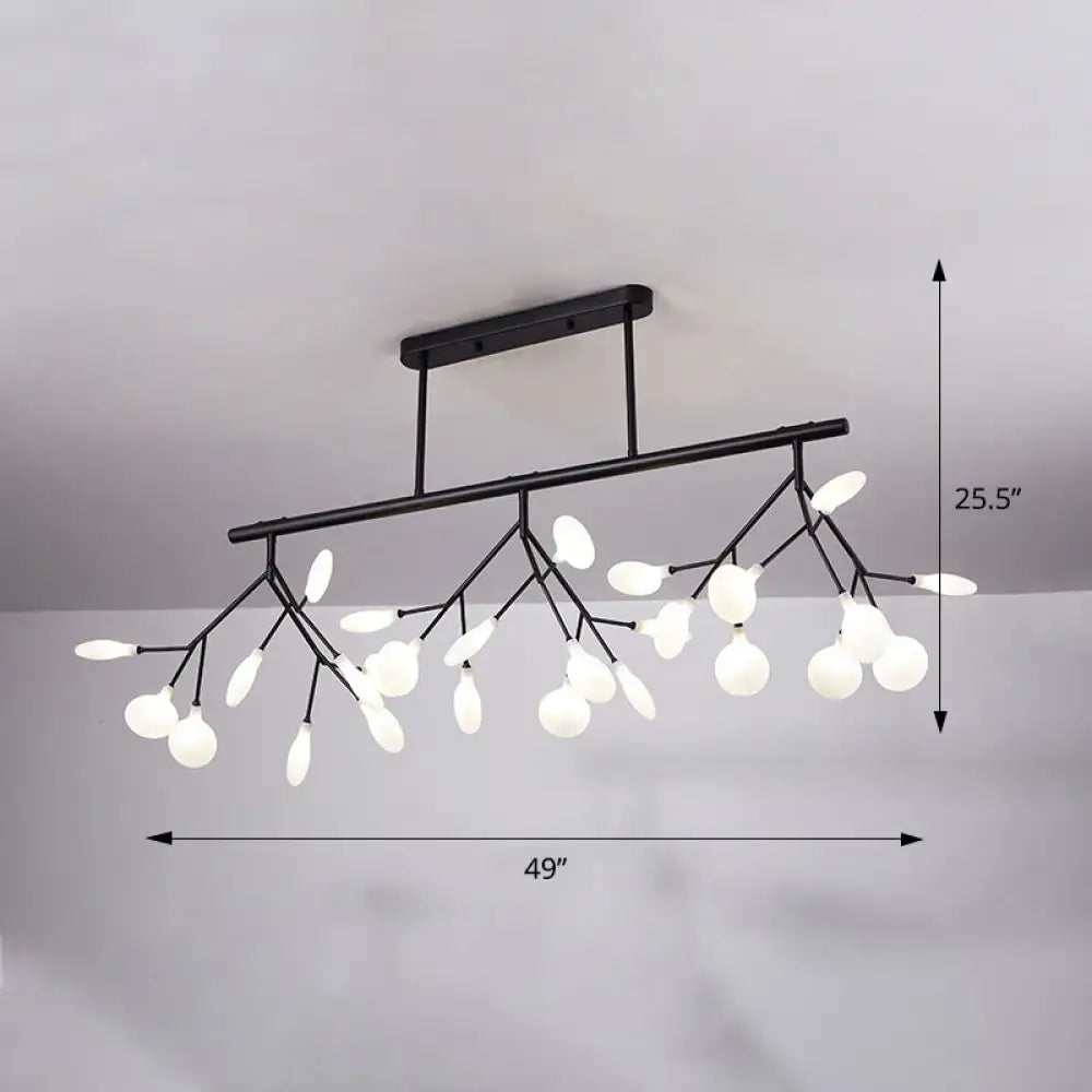 Modern black firefly pendant light dining room 110v-120v chandelier