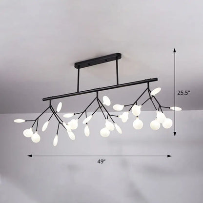 Modern black firefly pendant light dining room 110v-120v chandelier