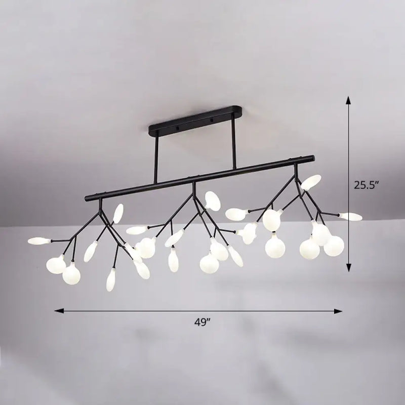 Modern black firefly pendant light dining room 110v-120v chandelier