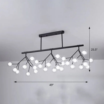 Modern black firefly pendant light dining room 110v-120v chandelier