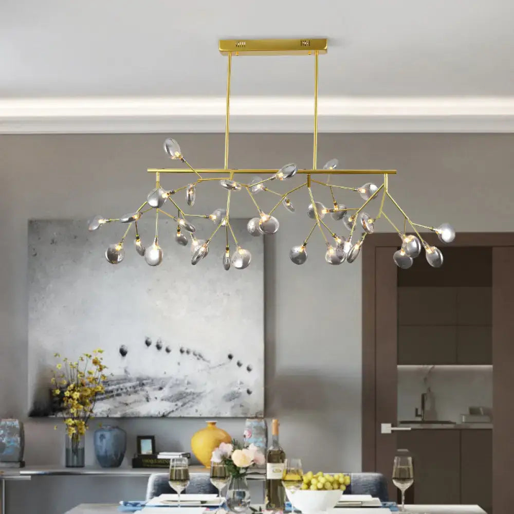 Postmodern gold firefly island pendant dining room metal chandelier