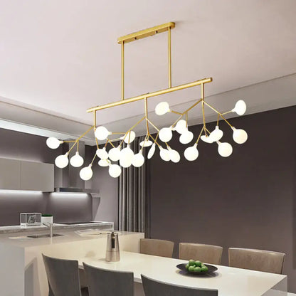 Postmodern gold firefly island pendant dining room metal chandelier